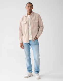 Shoeby Zip Overshirt Zand<Heren Overshirts