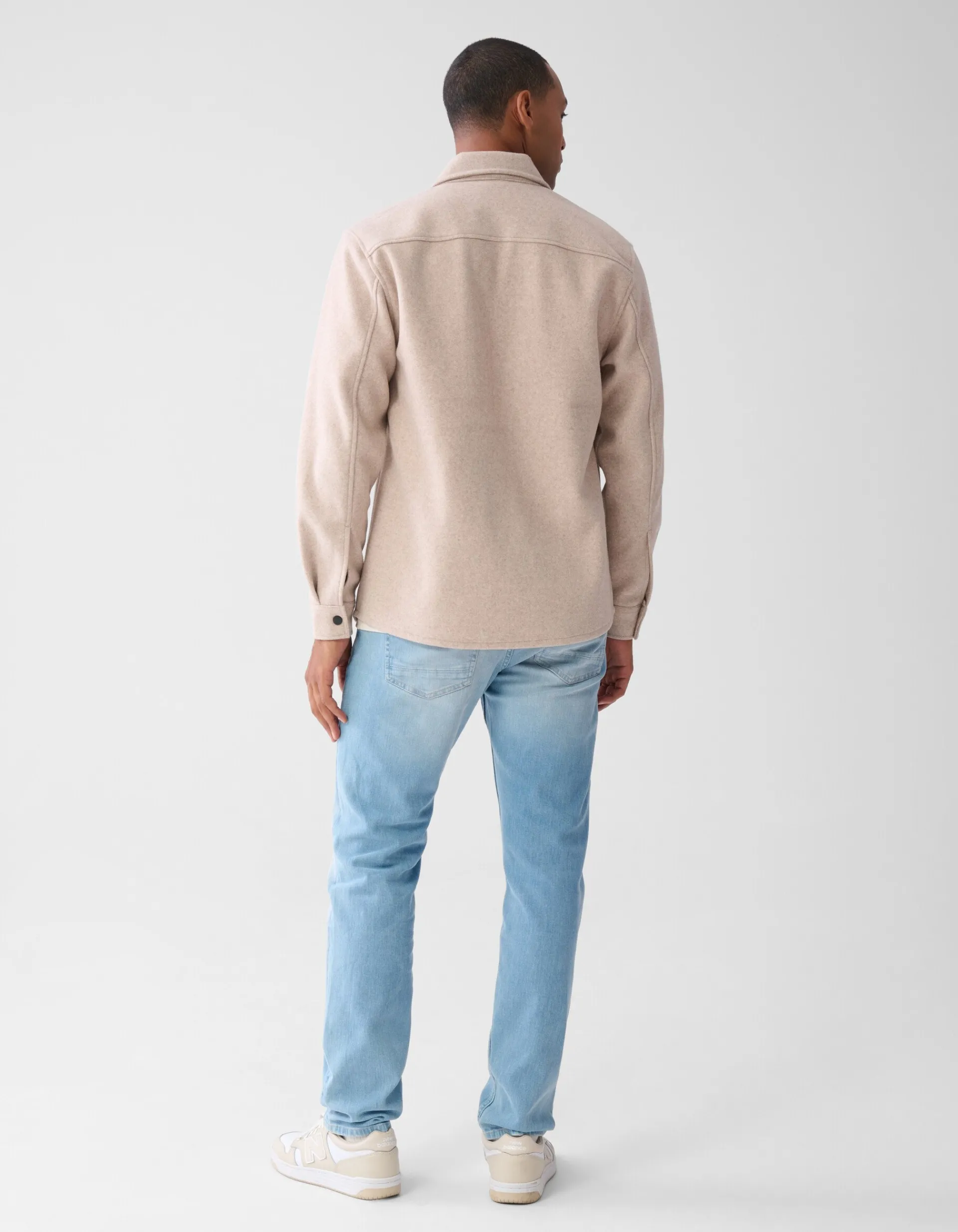 Shoeby Zip Overshirt Zand<Heren Overshirts