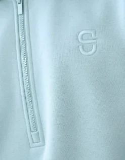 Shoeby Zipper Badge Sweater Lichtgroen<Heren Truien En Sweaters