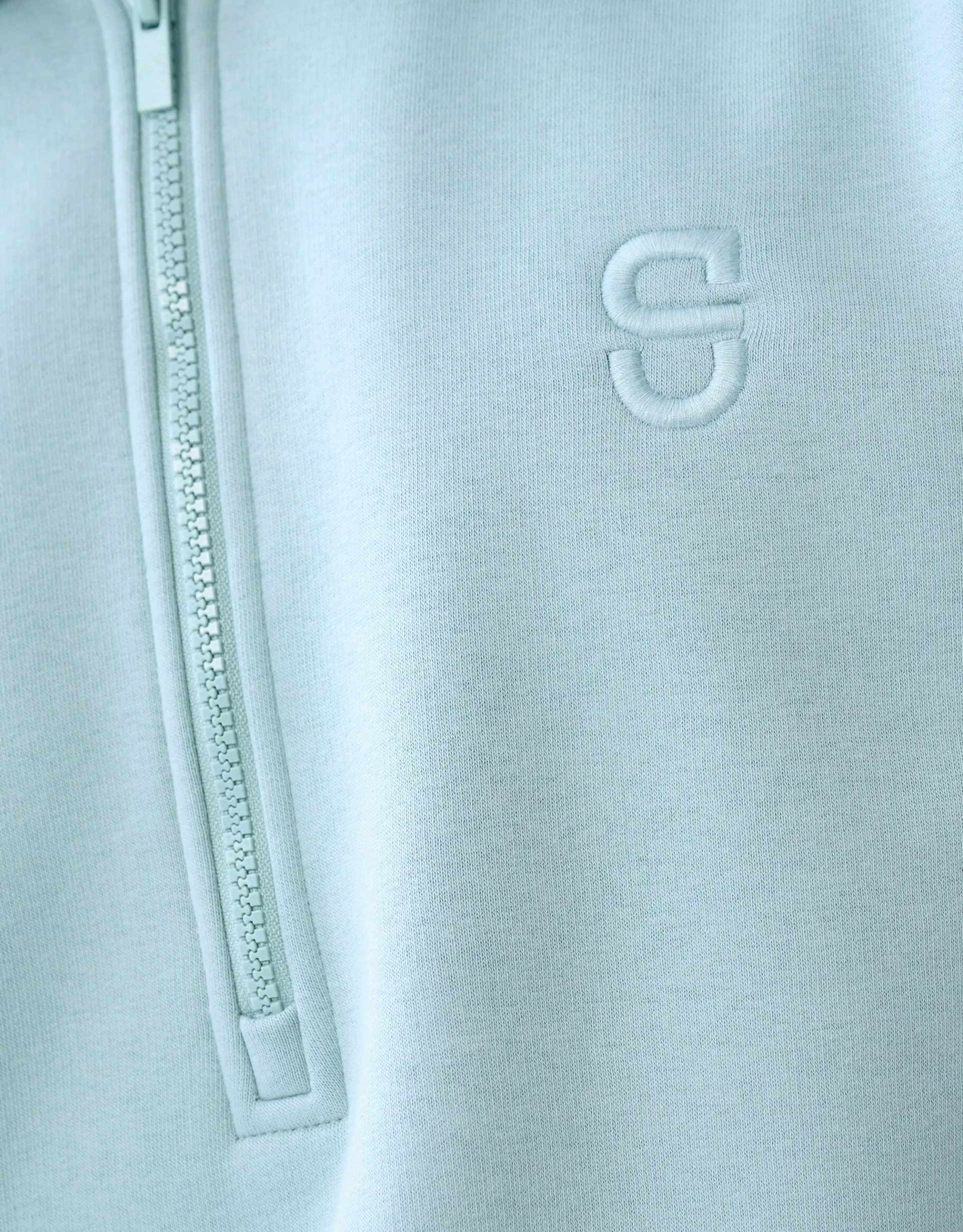 Shoeby Zipper Badge Sweater Lichtgroen<Heren Truien En Sweaters