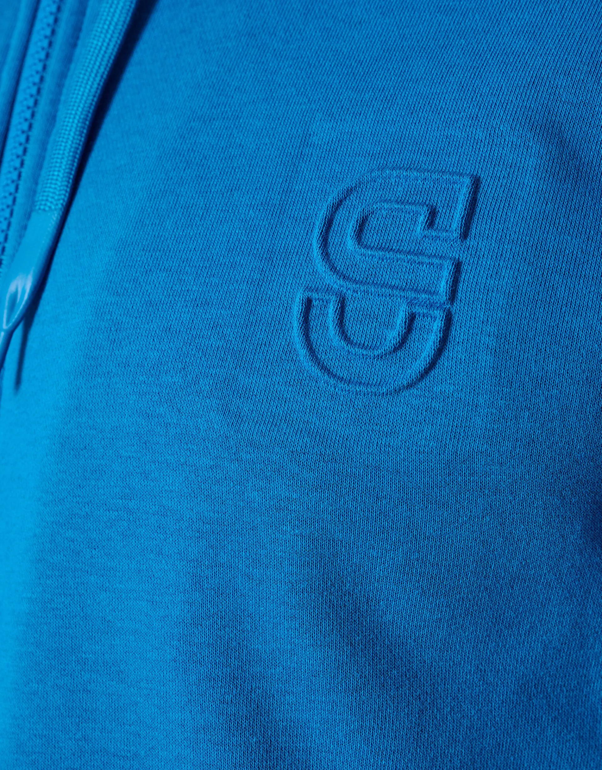 Shoeby Zipper Hoodie Blauw<Heren Truien En Sweaters