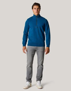 Shoeby Zipper Sweater Donkerblauw<Heren Truien En Sweaters
