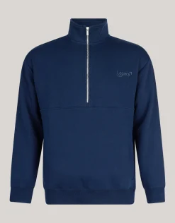 Shoeby Zipper Sweater Donkerblauw<Heren Truien En Sweaters