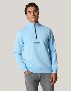 Shoeby Zipper Sweater Lichtblauw<Heren Truien En Sweaters
