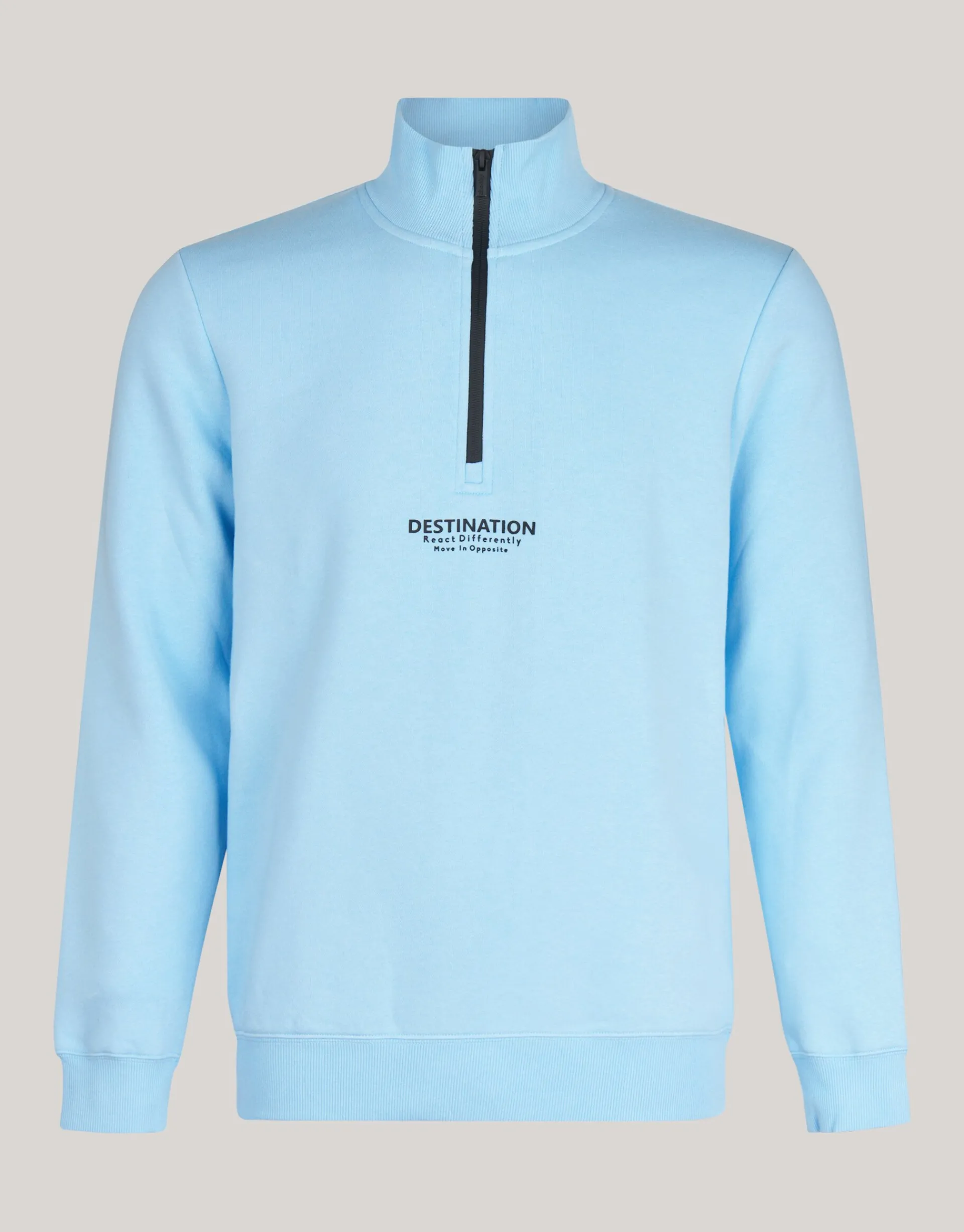 Shoeby Zipper Sweater Lichtblauw<Heren Truien En Sweaters