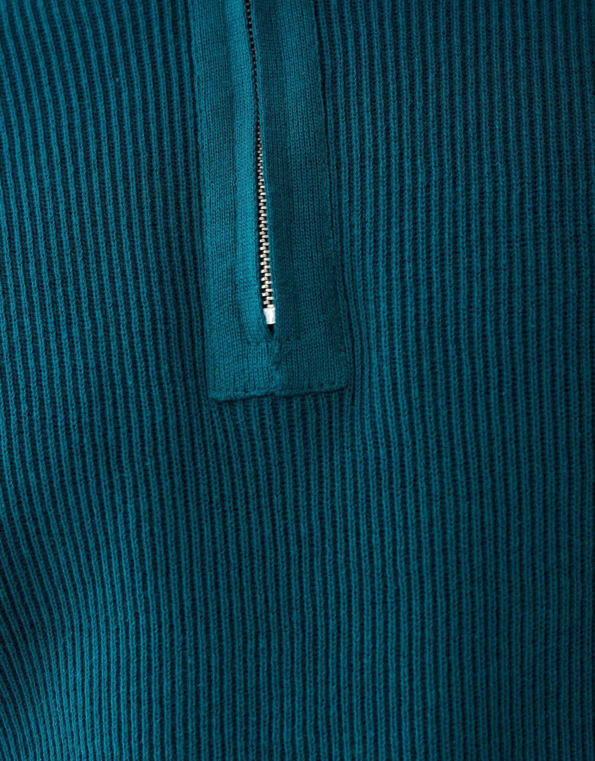 Shoeby Zipper Trui Donkergroen<Heren Truien En Sweaters