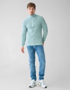 Shoeby Zipper Trui Lichtgroen<Heren Truien En Sweaters