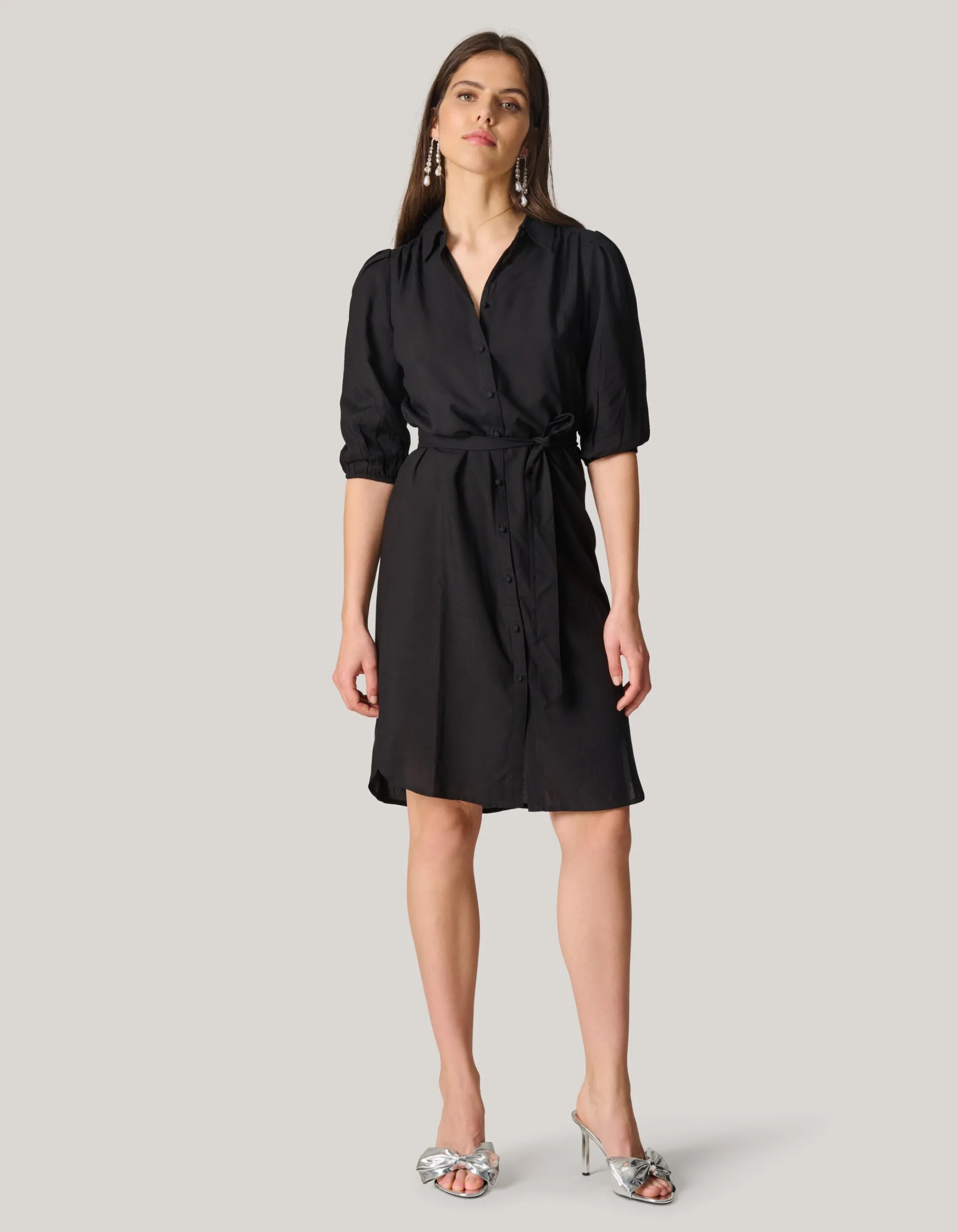 Shoeby Zwarte Midi Jurk<DAMES Jurken