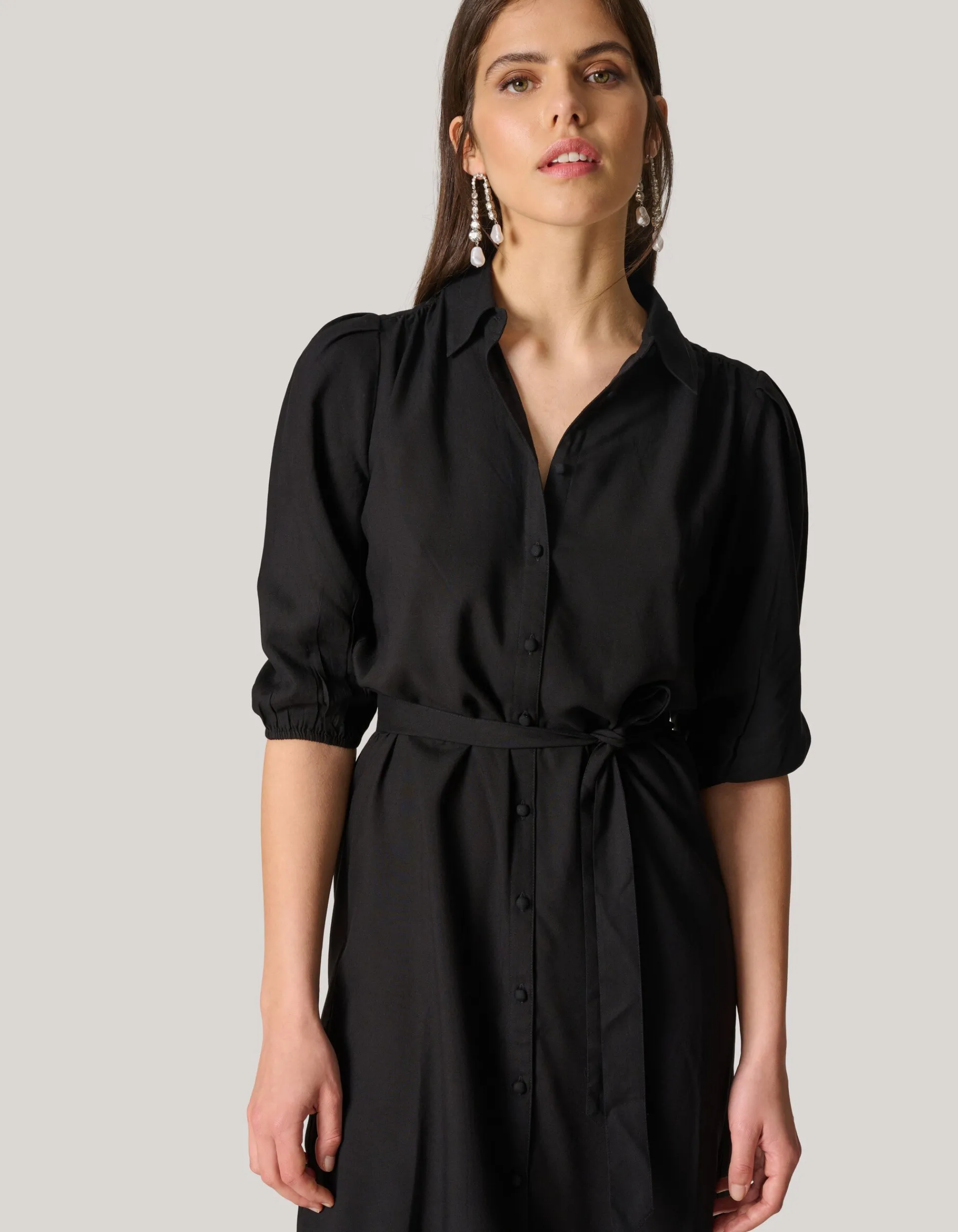 Shoeby Zwarte Midi Jurk<DAMES Jurken